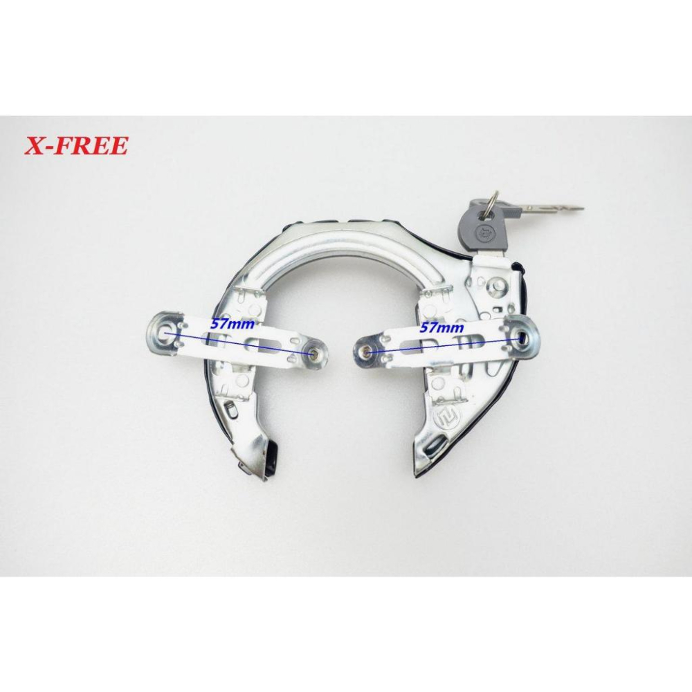 X-FREE車台馬蹄型環鎖 淑女車專用鎖 O型鎖自行車鎖 條形鎖 單車鎖車台環鎖 鋼纜鎖密碼鎖可參考-細節圖3