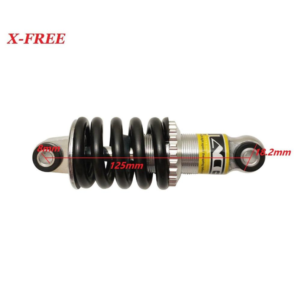 X-FREE自行車後避震器125mm 自行車台車架中置避震器 前後避震登山車小徑車學生車架避震器-細節圖2