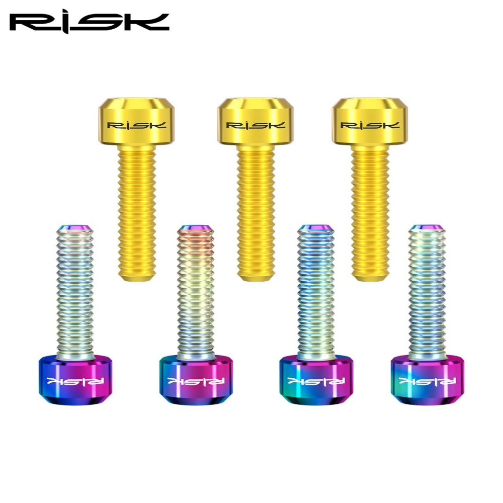 全鈦合金RISK TC4螺絲M5*16mm/18mm自行車龍頭座管束煞把前變螺絲 坐管束剎車把手螺絲-細節圖4