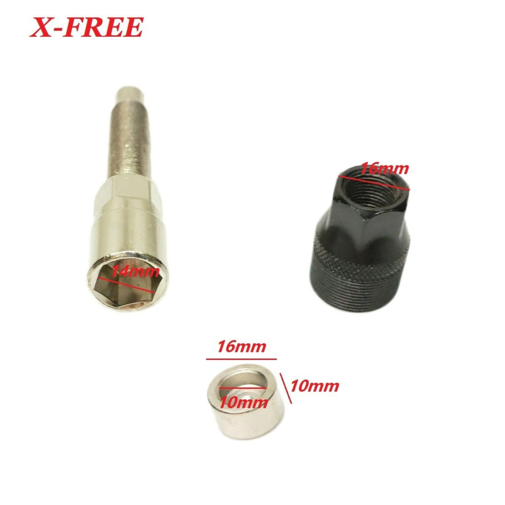升級款雙用X-FREE合金鋼退大盤曲柄工具四方軸/花軸 拆卸ISIS花鍵軸中軸BB大盤腿曲柄腿工具-細節圖7