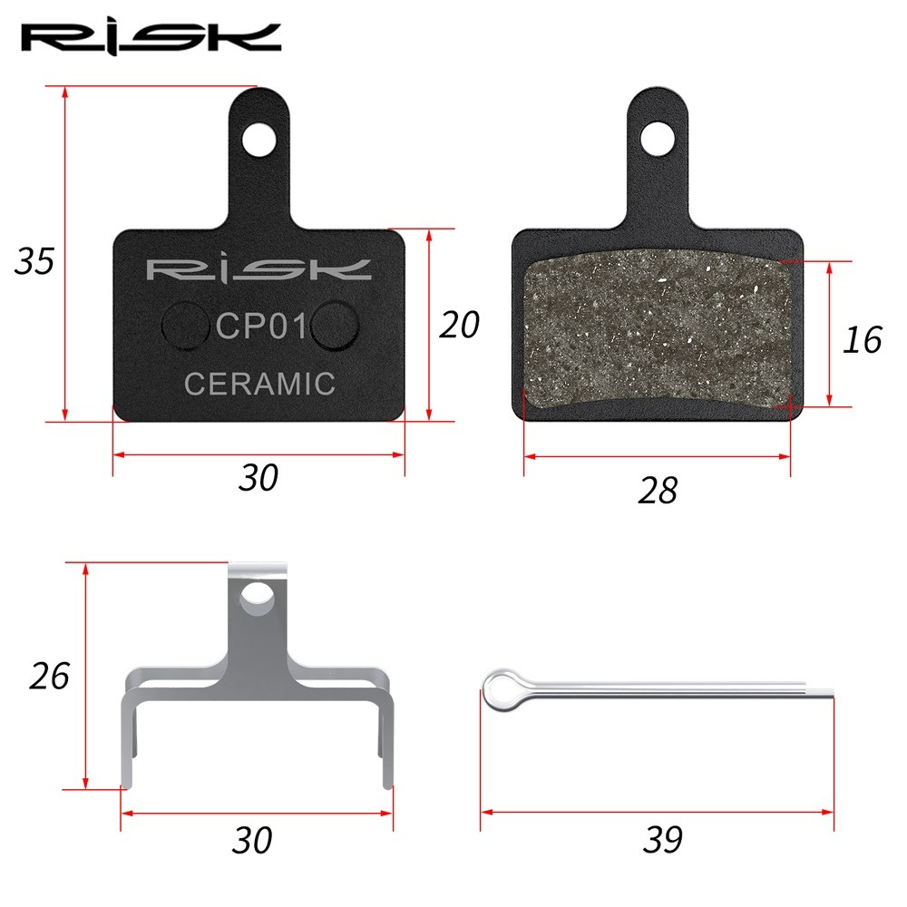 RISK 陶瓷碟煞來令片 自行車剎車片 電動滑板車煞車皮 油碟M315 碟煞夾器M355煞車片ASHIMA可參考-細節圖4