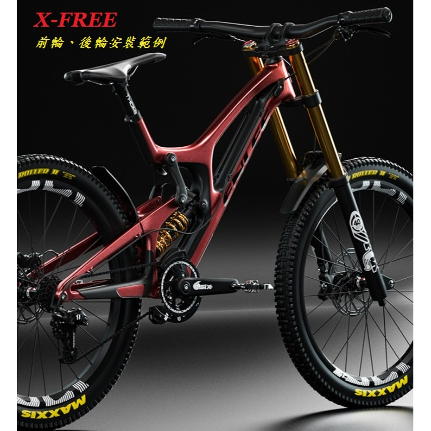 X-FREE升級版碳纖紋硬殼檔泥板 單片束帶型擋水板 自行車前後通用後擋泥板 前檔泥片土除-細節圖5