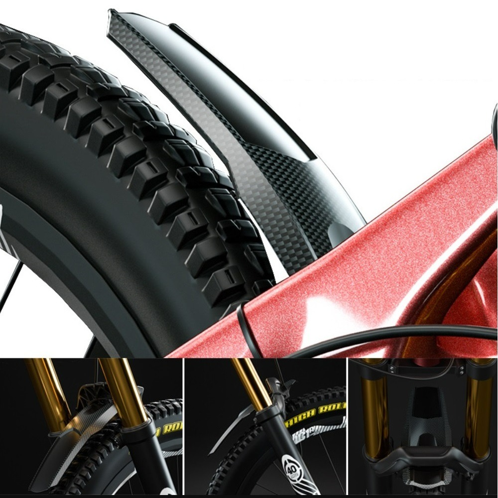 X-FREE升級版碳纖紋硬殼檔泥板 單片束帶型擋水板 自行車前後通用後擋泥板 前檔泥片土除-細節圖10