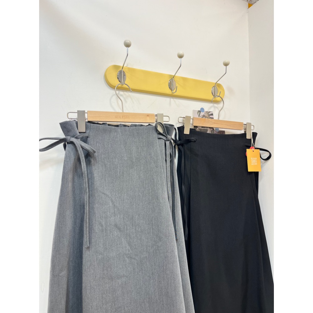 側腰綁帶西裝七分裙-細節圖2