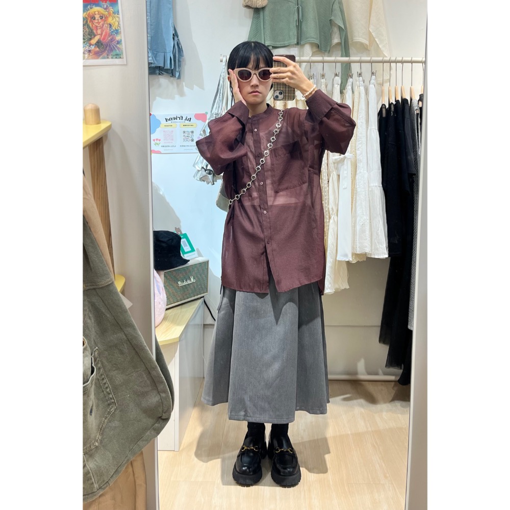 側腰綁帶西裝七分裙-細節圖6