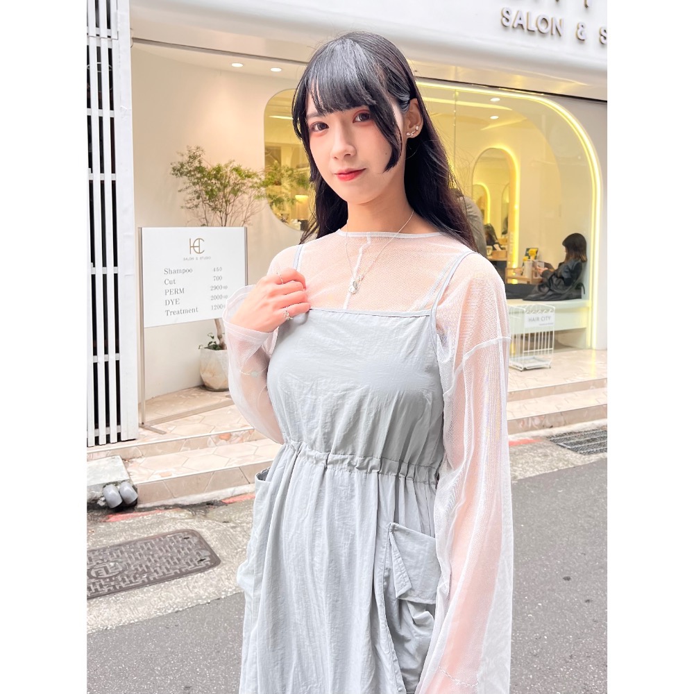 閃亮網紗打底外罩兩穿衣-細節圖4