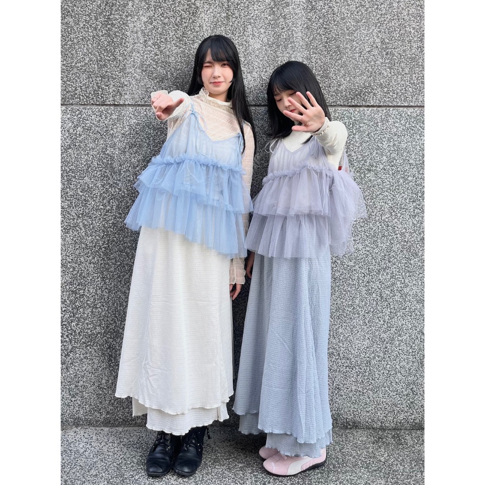 雙層壓褶半身裙-細節圖4