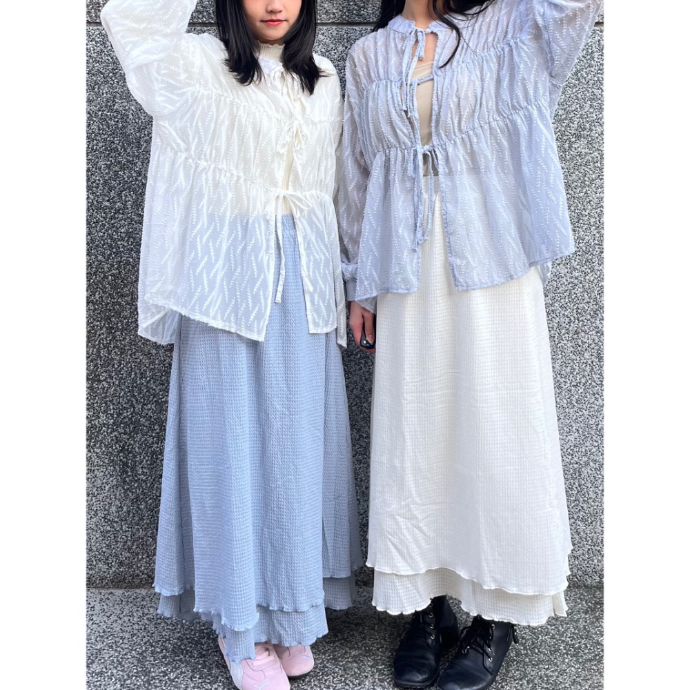 雙層壓褶半身裙-細節圖7