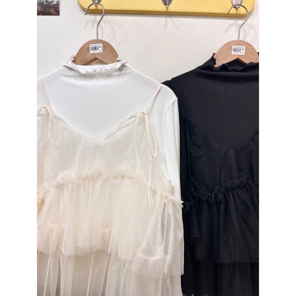 不規則荷葉網紗背心-細節圖9