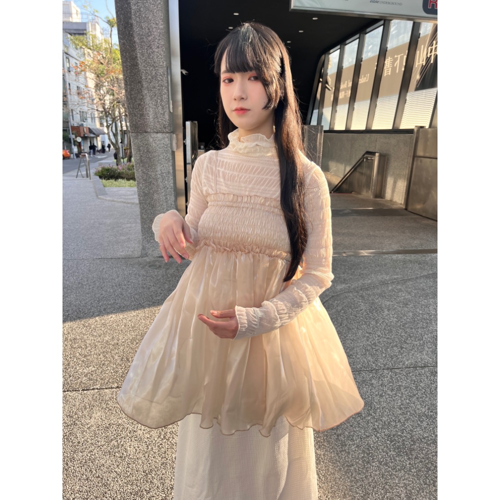 光澤感仙女疊穿吊帶-細節圖3