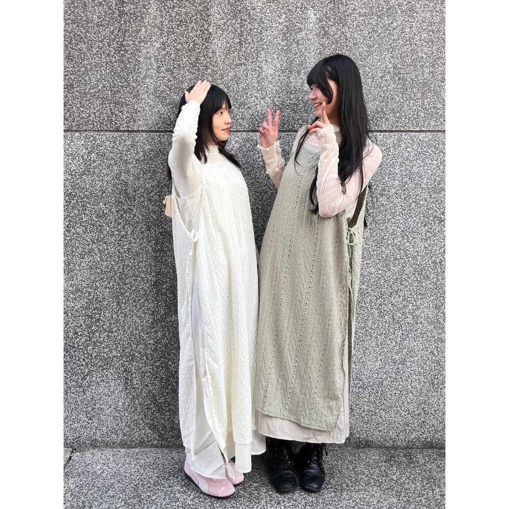 花紋長洋裝兩件套-細節圖7