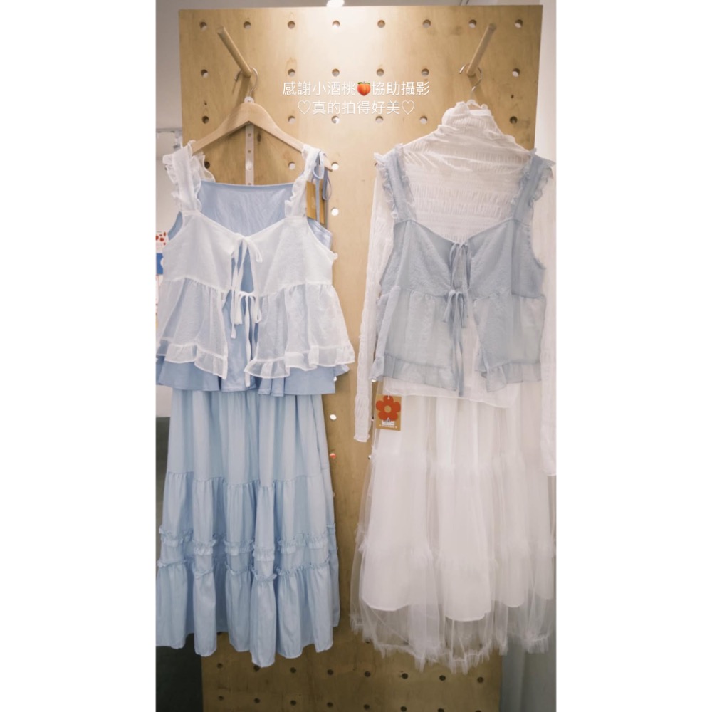 荷葉設計雙榜綁帶背心-細節圖4