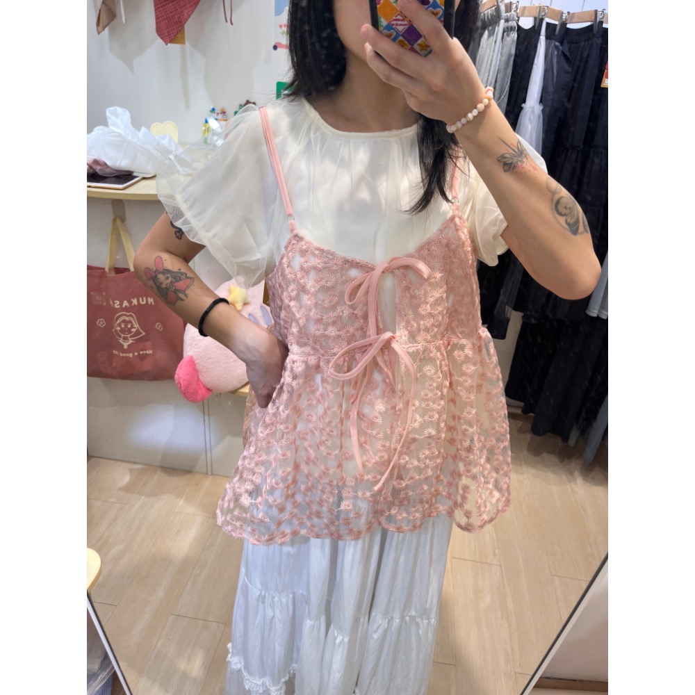 雙層透膚上衣-細節圖2