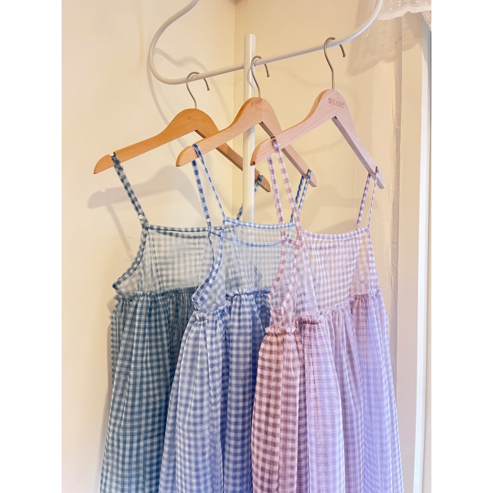 格紋透膚背心-細節圖2