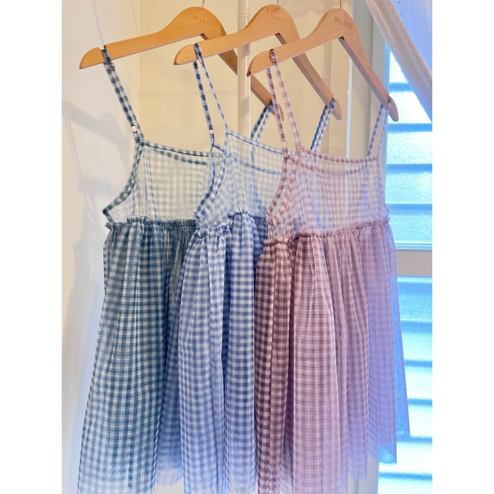 格紋透膚背心-細節圖3