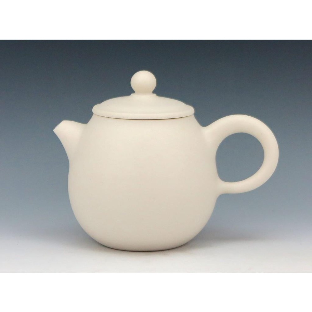 【澄韻堂】現貨全新正品、免運-台灣陶藝名家 張美芬 手拉胚茶壺 手工白陶單壺-約180~200cc,附禮盒有保証卡-細節圖3