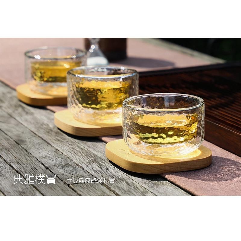 【澄韻堂】宜龍/茶大師 鎚目紋雙層玻璃杯(80ml)2入-細節圖3