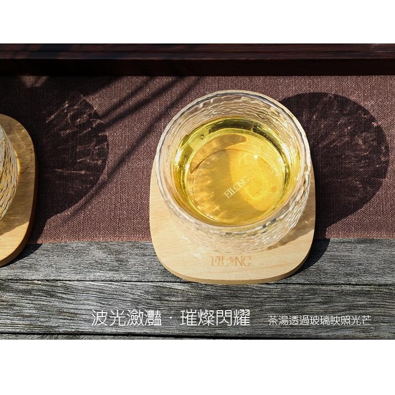 【澄韻堂】宜龍/茶大師 鎚目紋雙層玻璃杯(80ml)2入-細節圖7