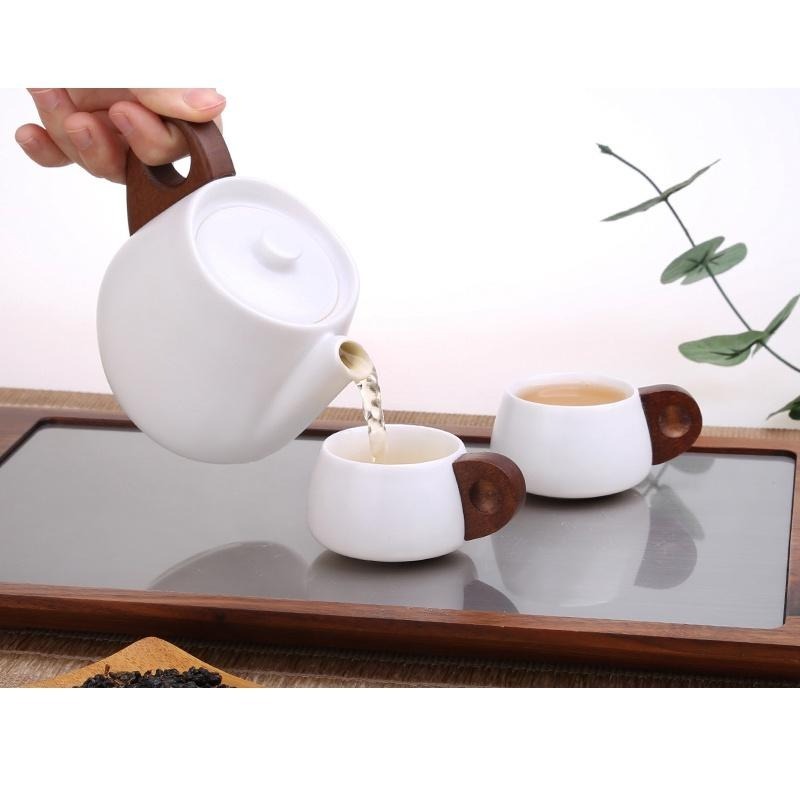 【澄韻堂】免運-宜龍陶瓷茶具組 白‧居易(壺+2杯)3入禮盒 茶壺 泡茶壺 整套茶具 茶具禮盒-細節圖4