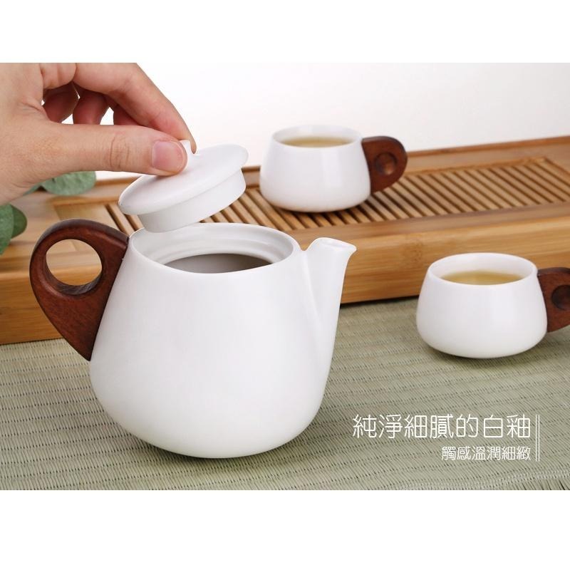【澄韻堂】免運-宜龍陶瓷茶具組 白‧居易(壺+2杯)3入禮盒 茶壺 泡茶壺 整套茶具 茶具禮盒-細節圖5