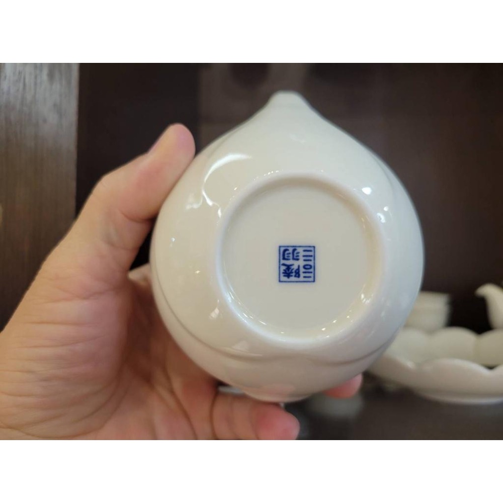 【澄韻堂】現貨全新正品、免運-陸羽精選陶瓷壺-定窯五月雪(1壺/約200cc/1海1壺承6杯與杯托)附原廠包裝盒-細節圖3