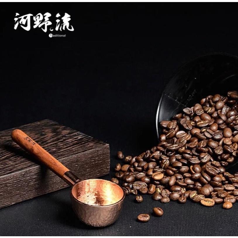 【澄韻堂】免運, 河野流  純手作銅匙 原木手把，每一支的紋理都是唯一 ．手工搥打反覆敲擊, 一體成型-細節圖5