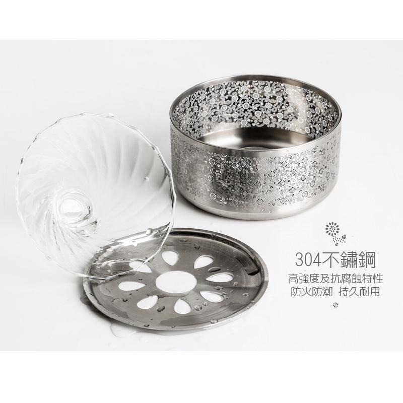 【澄韻堂】台灣宜龍, 璀璨擴香溫茶器-3色選1-奢華金/霧銀/鈦金,簡約的香氛擴散器,燭火溫茶器,304不鏽鋼-細節圖8