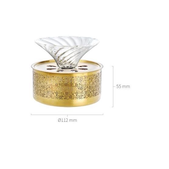 【澄韻堂】台灣宜龍, 璀璨擴香溫茶器-3色選1-奢華金/霧銀/鈦金,簡約的香氛擴散器,燭火溫茶器,304不鏽鋼-細節圖9