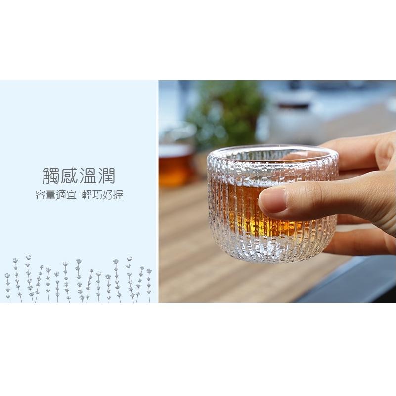 【澄韻堂】 宜龍/茶大師 雙層玻璃-貝紋水晶雙層玻璃杯2入(85ml), 防燙玻璃杯,茶杯-細節圖2