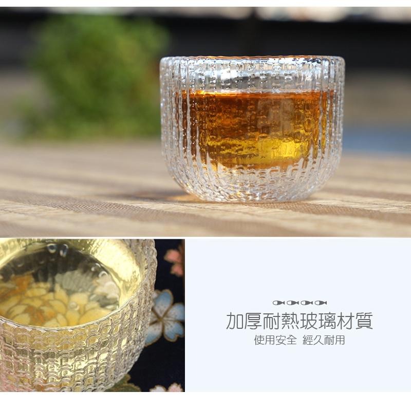【澄韻堂】 宜龍/茶大師 雙層玻璃-貝紋水晶雙層玻璃杯2入(85ml), 防燙玻璃杯,茶杯-細節圖6