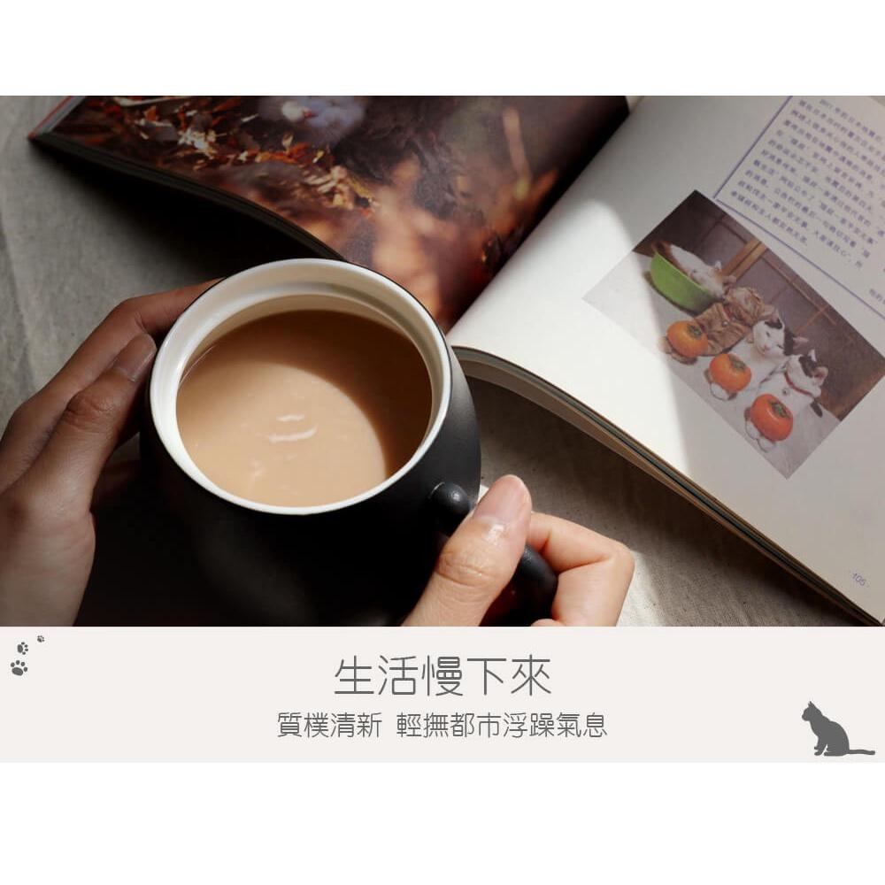【澄韻堂】現貨, 宜龍陶瓷茶具- 幸福貓杯組(附茶濾)-黑/白(390ml), 含旅行收納包, 隨身茶杯/馬克杯-細節圖7