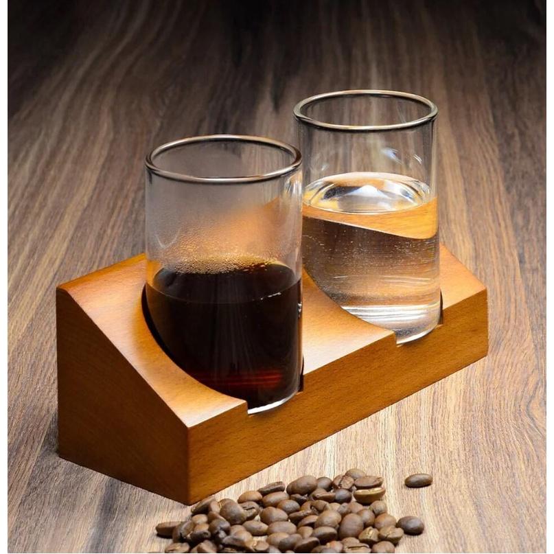 【澄韻堂】河野流 雙子座玻璃杯組(內含：河野流 雙子座1入、冰熱杯2入)山毛櫸木密封蓋 極具美感的咖啡罐、茶罐-細節圖5