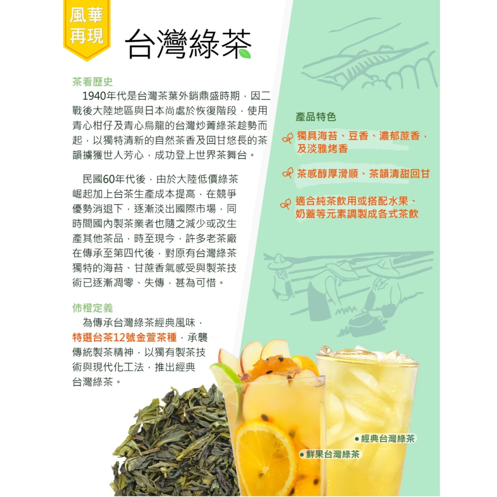 【澄韻堂】芳第HIGH TEA/台灣綠茶散茶葉,600克/袋,海苔/豆香/濃郁蔗香/淡雅烤香,茶感醇厚滑順,茶韻清甜-細節圖2