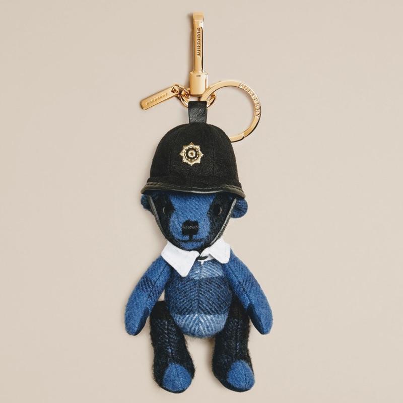 全新真品🇬🇧Burberry英倫警察熊吊飾｜藍喀什米爾｜鑰匙圈包掛飾Bobby Thomas Police Bear-細節圖7