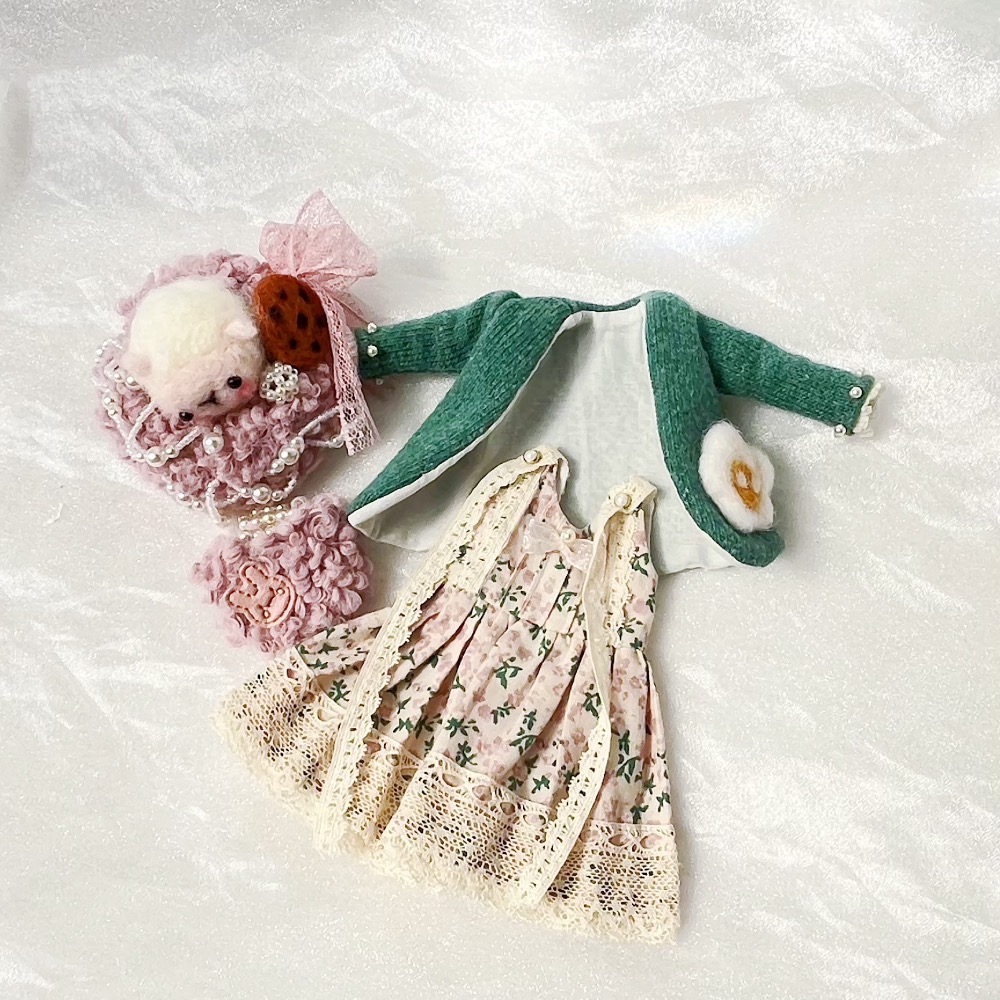 台現🧵林在心手製ob22 ob24 小布復古娃衣四件組-細節圖2