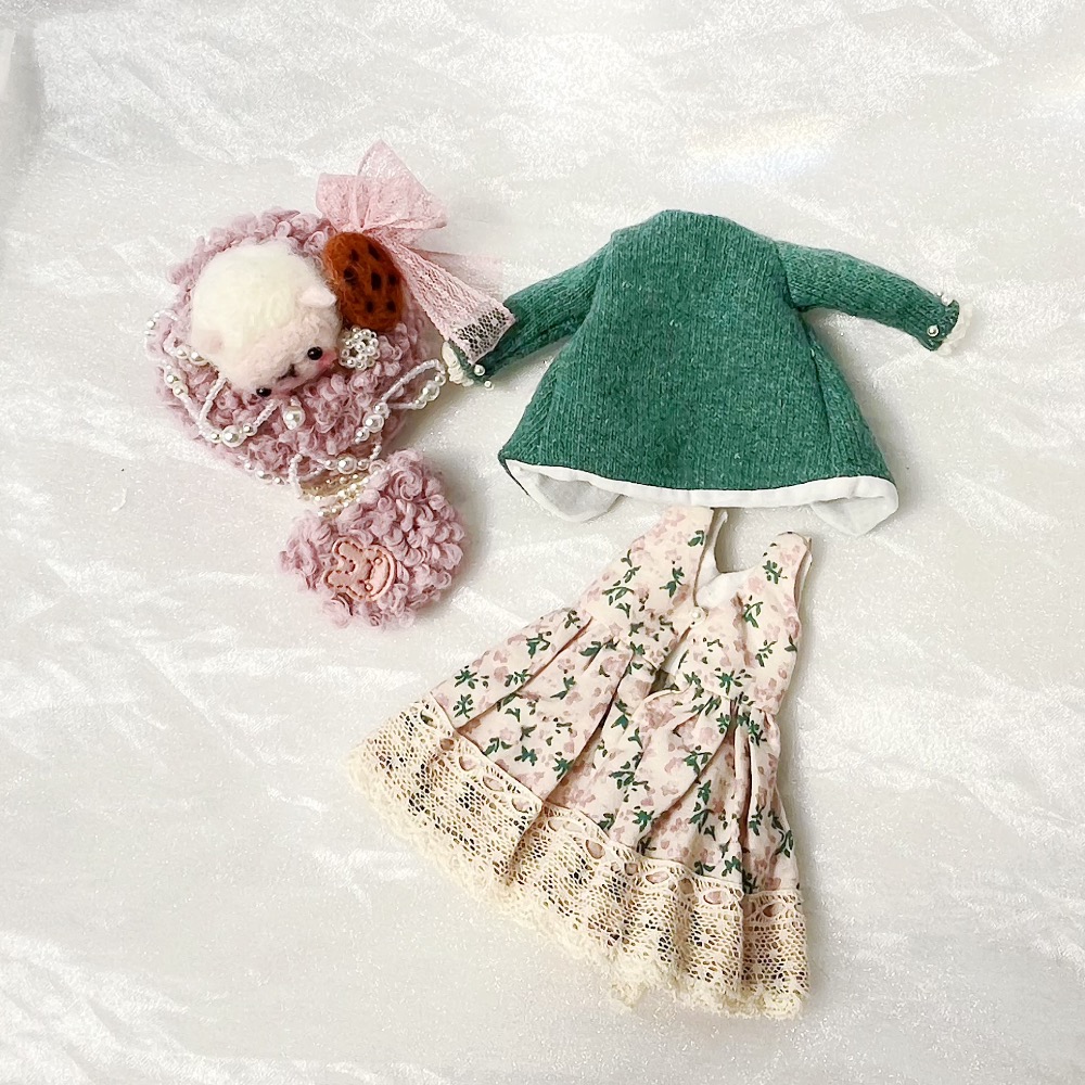 台現🧵林在心手製ob22 ob24 小布復古娃衣四件組-細節圖3