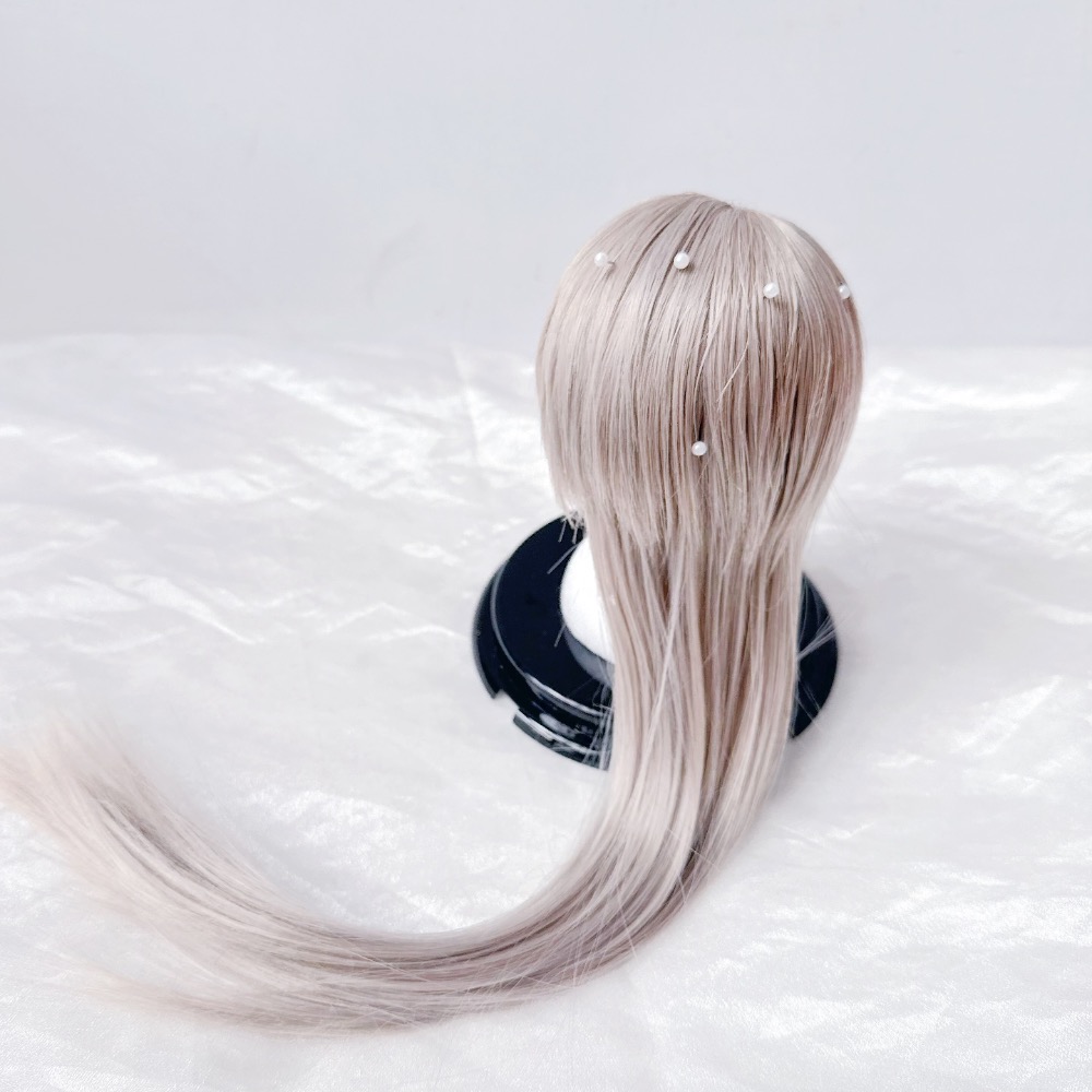 台現🇹🇼 三分bjd 22-23頭圍 沈星回屬性 手改毛 銀灰 娃用假髮-細節圖5