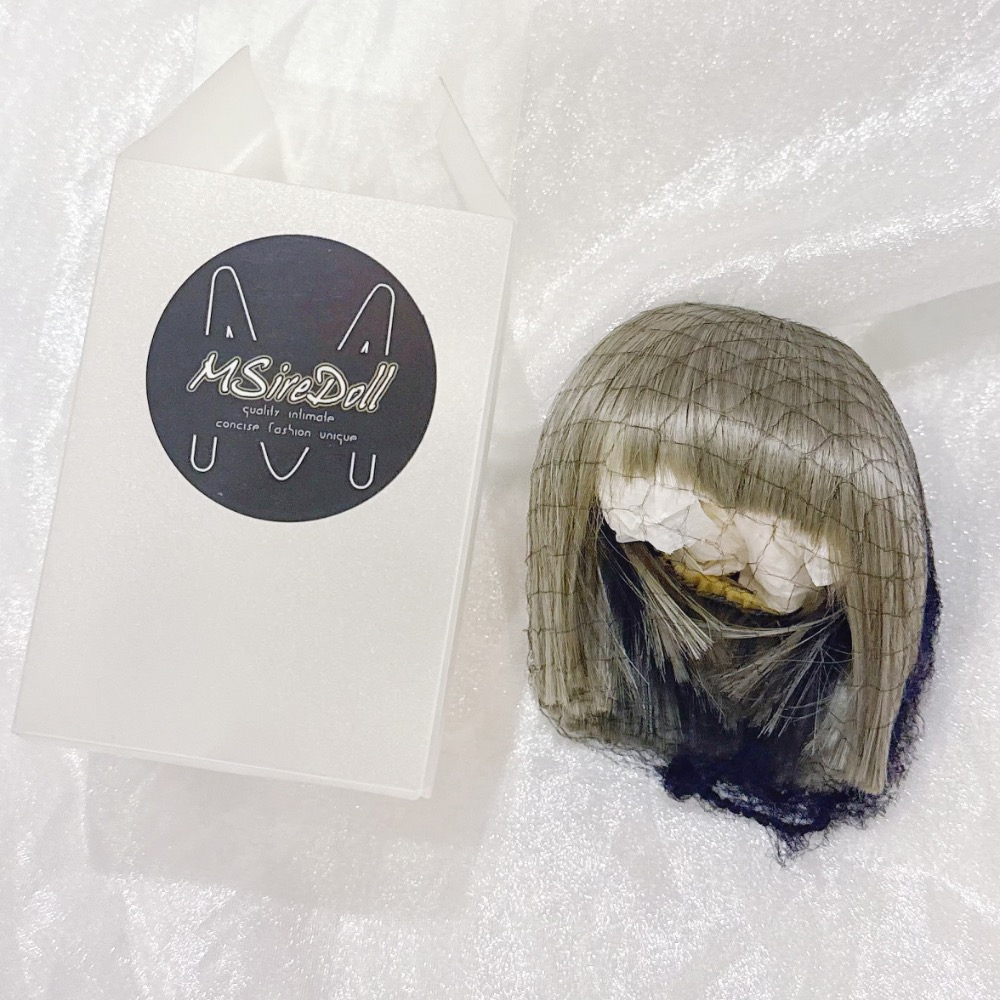 台現✨MS沙龍 小三分 高溫絲短髮 燜青色 bjd 假髮-細節圖2