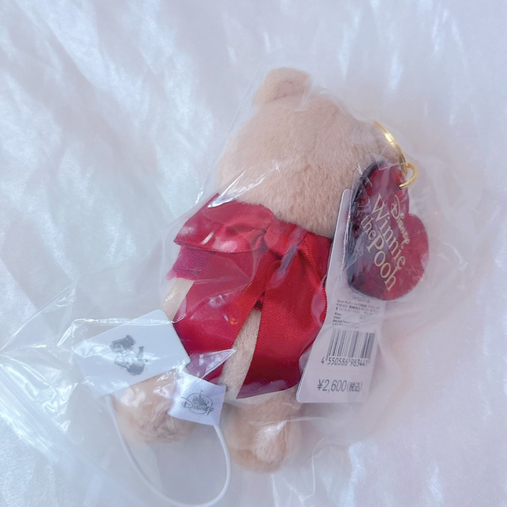 台現🍯日貨情人節限定 小熊維尼 吃巧克力 毛絨吊飾 娃娃 迪士尼商店-細節圖3