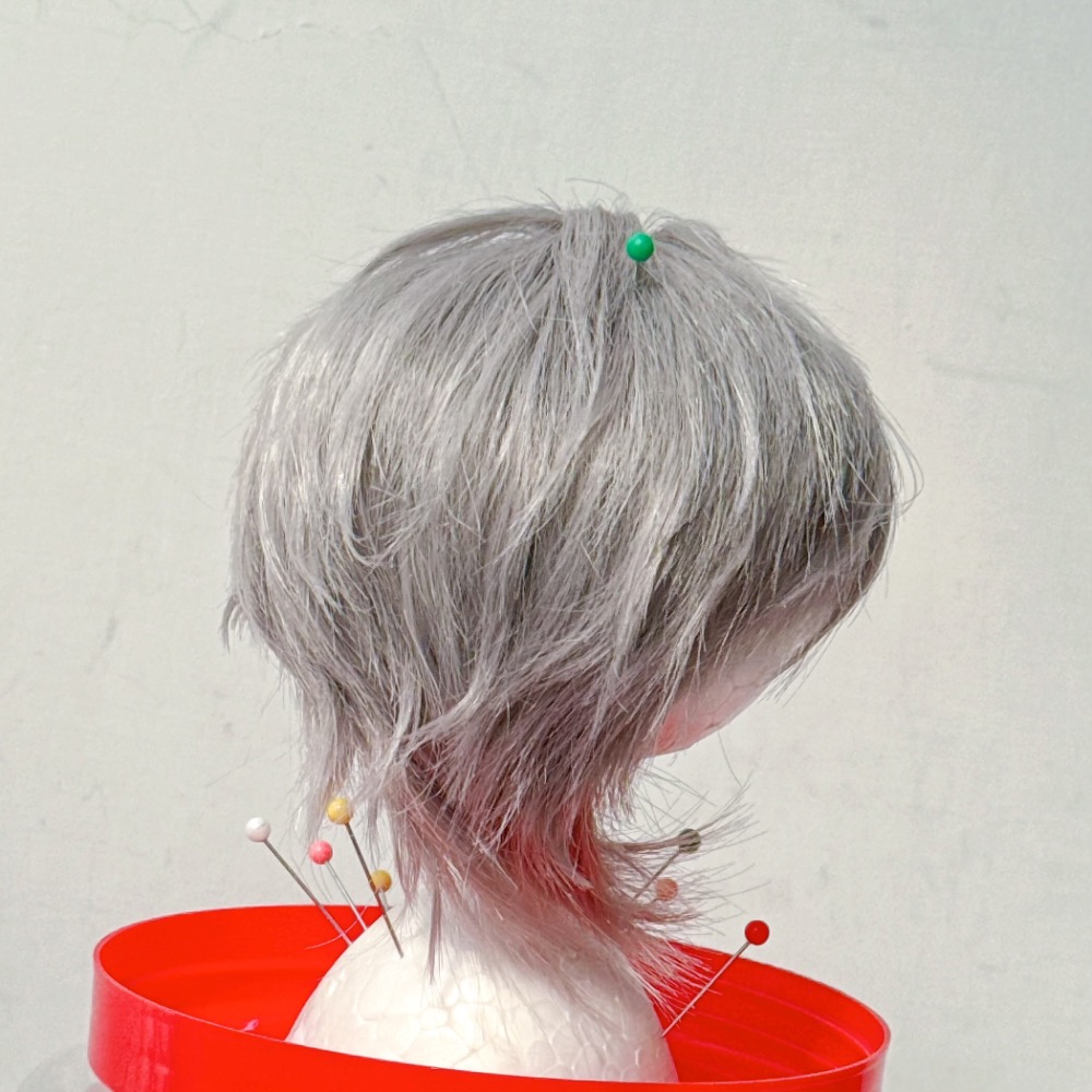 台現🇹🇼大三分 銀灰 手改毛 BJD 假髮 男神毛 狼尾-細節圖2