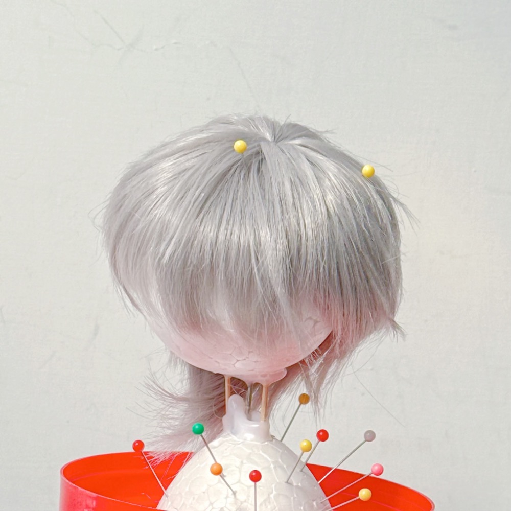 台現🇹🇼大三分 銀灰 手改毛 BJD 假髮 男神毛 狼尾-細節圖3