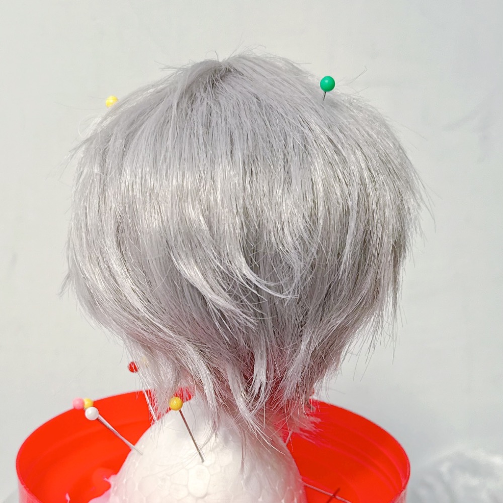 台現🇹🇼大三分 銀灰 手改毛 BJD 假髮 男神毛 狼尾-細節圖4