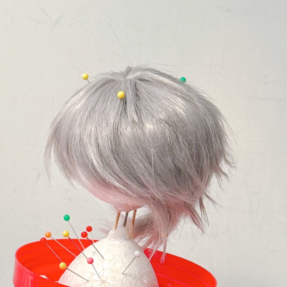 台現🇹🇼大三分 銀灰 手改毛 BJD 假髮 男神毛 狼尾-細節圖6