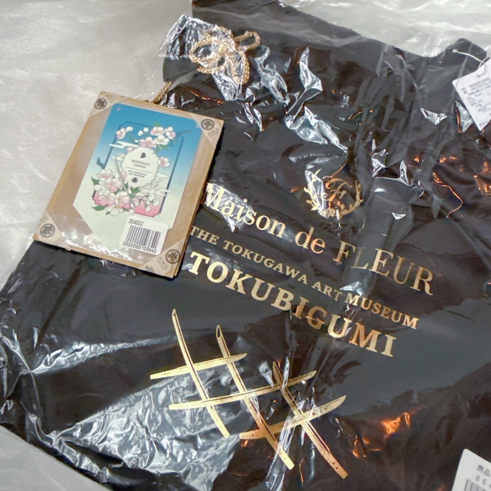 全新🎀 maison de fleur 德美 聯名 緞面 金色流蘇 托特 刀劍亂舞 德川美術館-細節圖4
