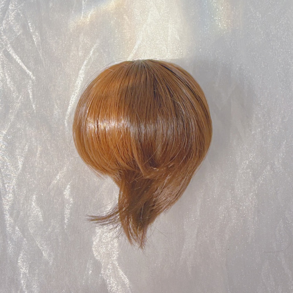 美品✨咔咔星球 bjd 3分 假髮 高溫絲短髮 反翹 深棕-細節圖3