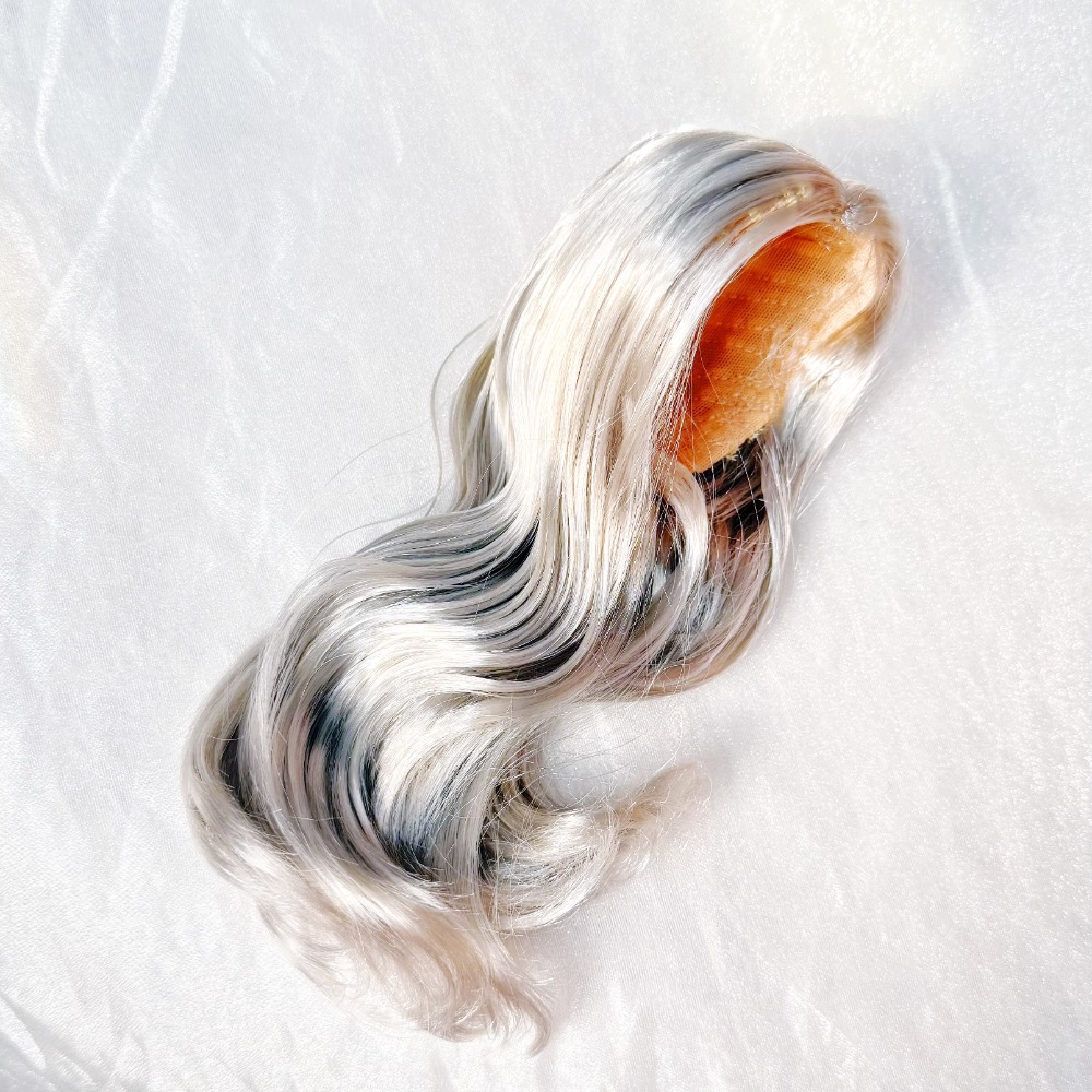 美品✨ms沙龍 bjd 3分 手改毛胚軟絲 假髮 銀灰-細節圖2