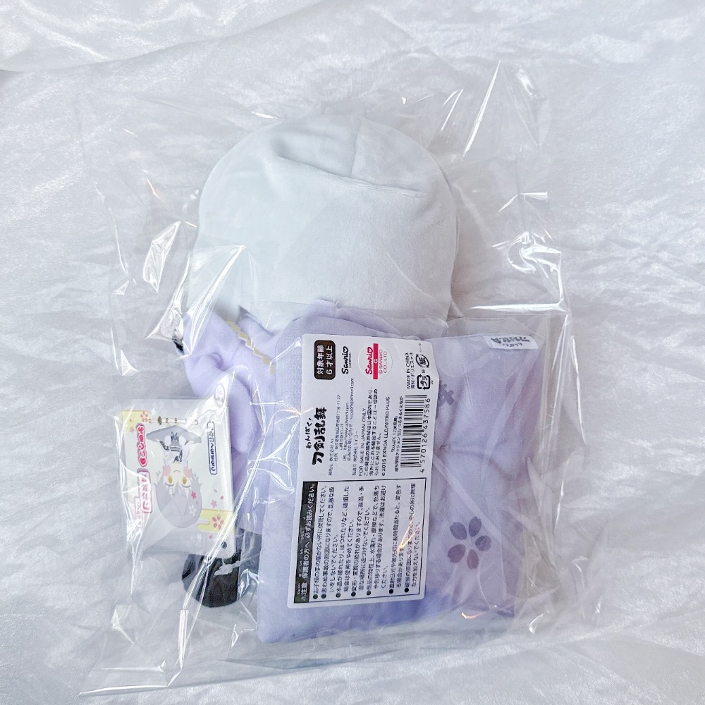 台現🇹🇼頑皮刀男 鶴丸國永 + 坐墊 + 娃衣 三麗鷗x刀劍亂舞 娃娃 坐娃-細節圖2