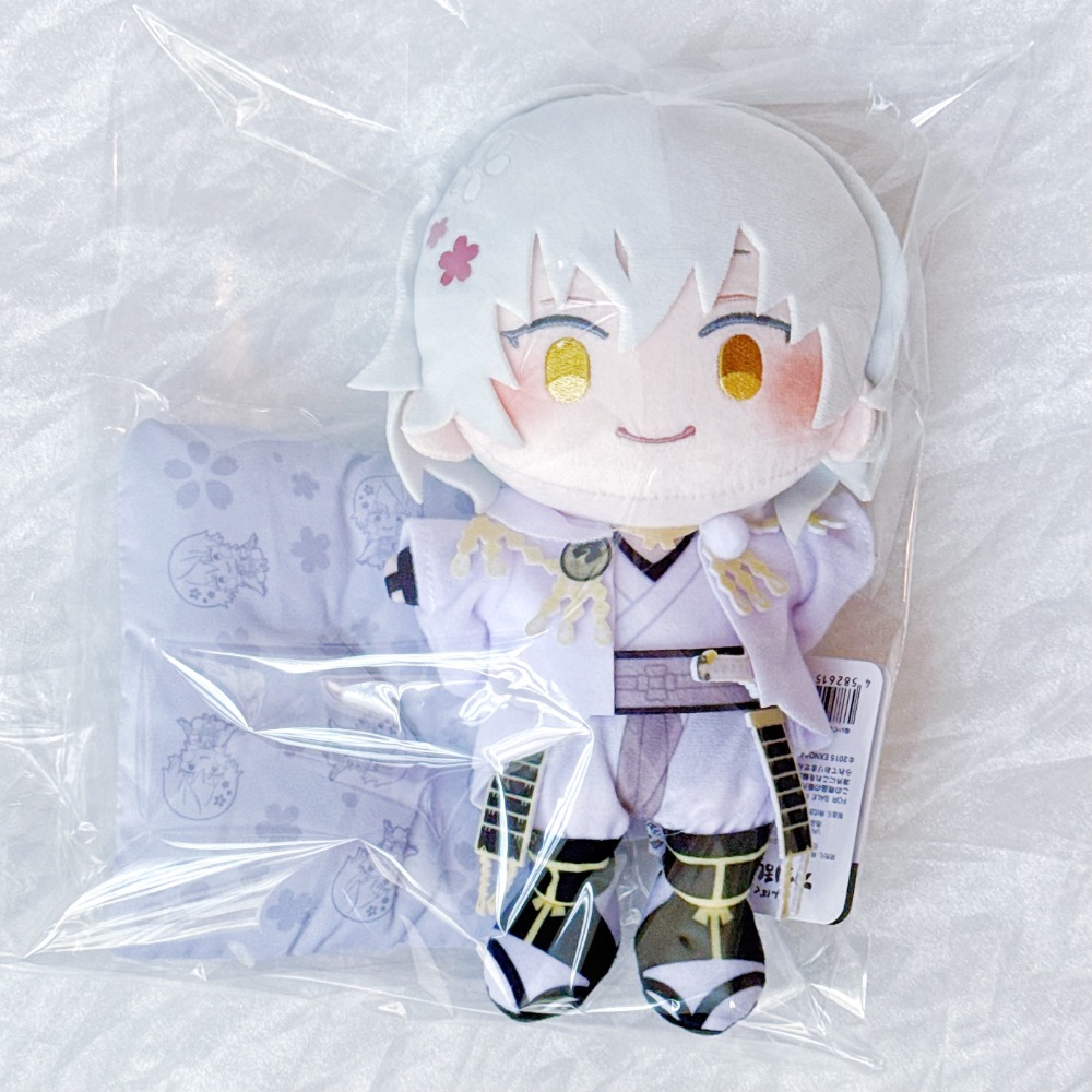 台現🇹🇼頑皮刀男 鶴丸國永 + 坐墊 + 娃衣 三麗鷗x刀劍亂舞 娃娃 坐娃-規格圖6