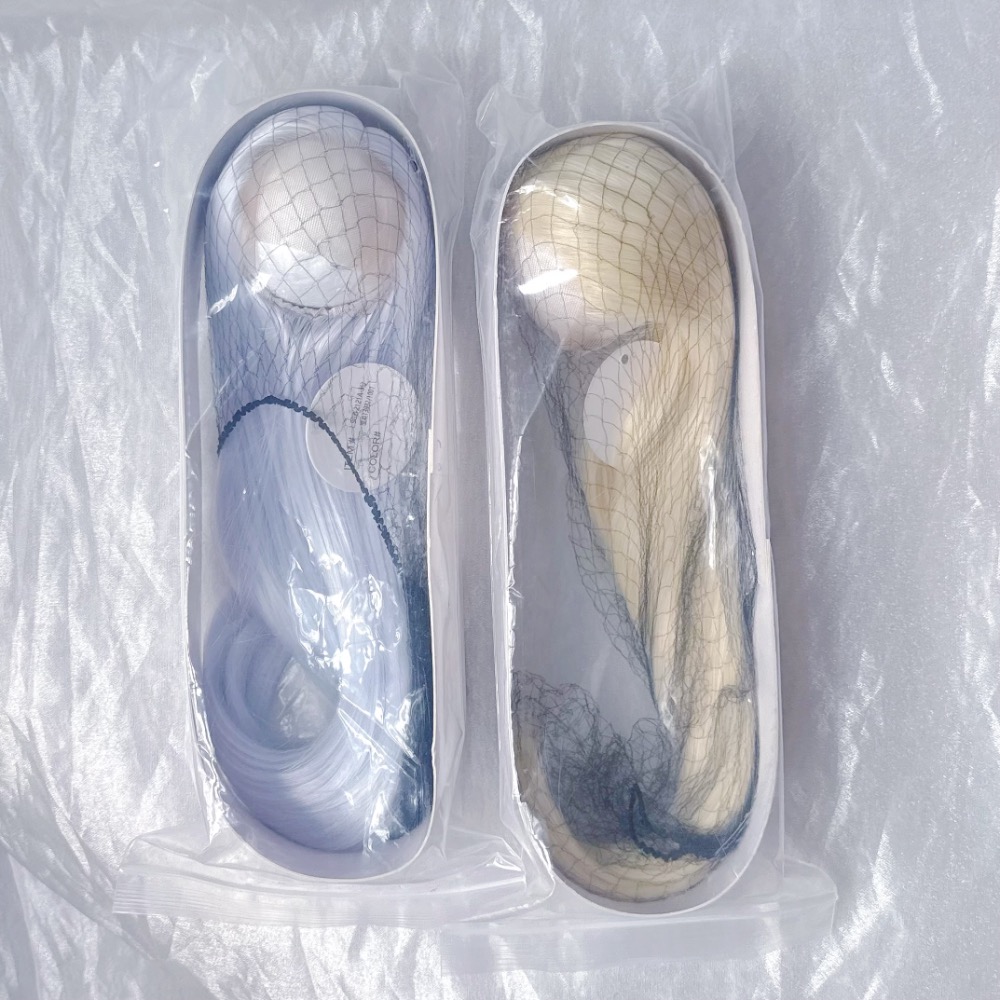 全新✨李氏越洋 bjd 假髮 手勾前蕾絲平尖雙尖 側分長髮毛胚-細節圖3