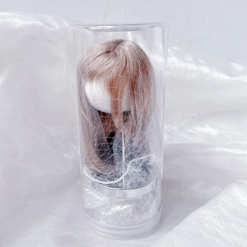 美品✨三分馬海毛披髮直髮 bjd 假髮 硬頭殼 八個桃子-細節圖4